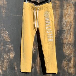 Hollister Men’s Size M Jogger Sweatpants Yellow